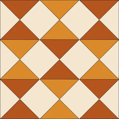 Hourglass Quilt Block · Autumn Spice