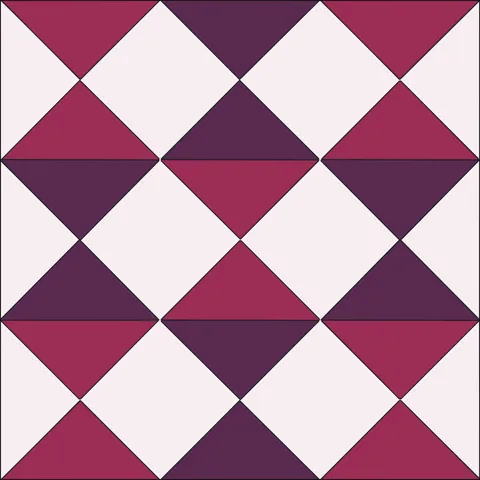 Hourglass Quilt Block · Berry Garden
