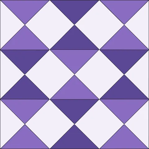 Hourglass Quilt Block · Lavender Field