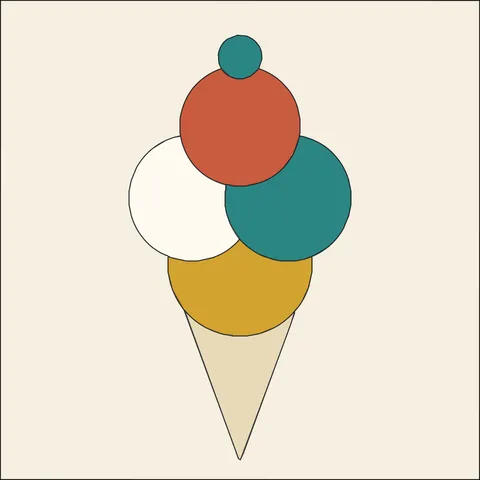 Ice Cream Cone · Retro Mustard