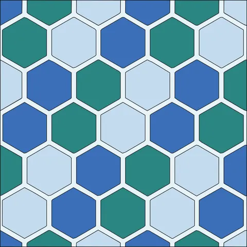 Kikko Hexagons · Ocean Breeze