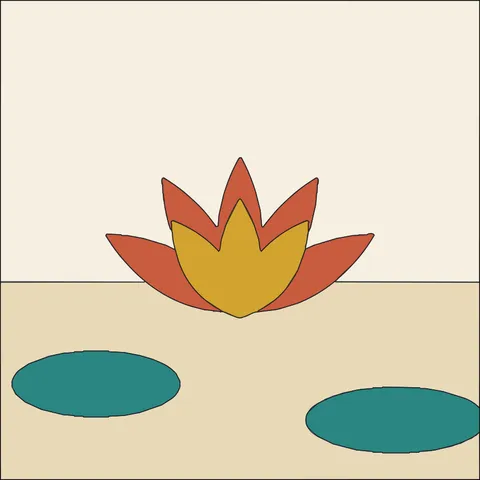 Lotus on Water · Retro Mustard