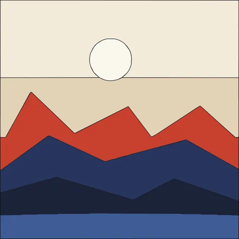 Mountain Range · Indigo & Vermilion 2