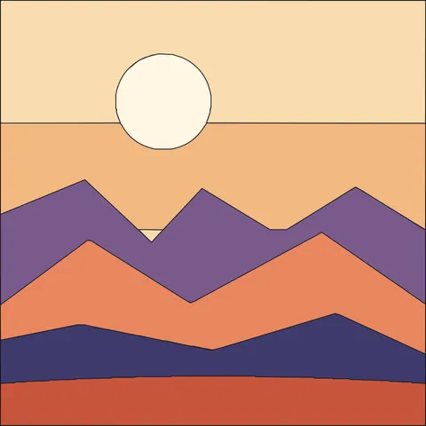 Mountain Range · Sunset Glow