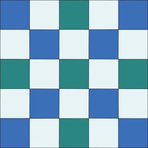 Checkerboard Nine Patch · Ocean Breeze