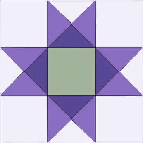 Ohio Star Quilt Block · Lavender Field