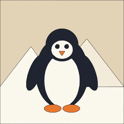 Little Penguin · Indigo & Vermilion