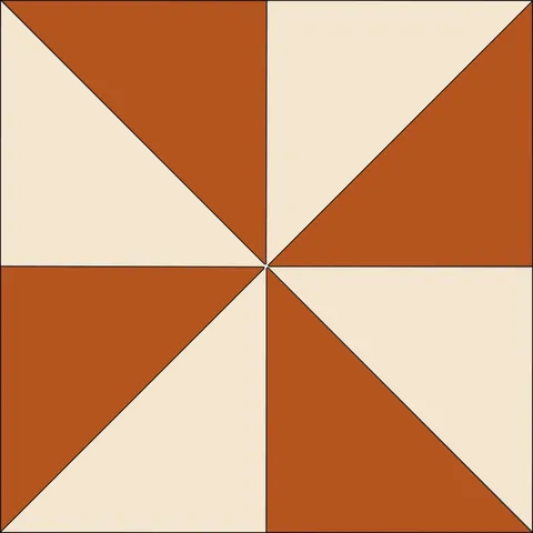 Pinwheel Quilt Block · Autumn Spice