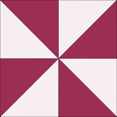 Pinwheel Quilt Block · Berry Garden