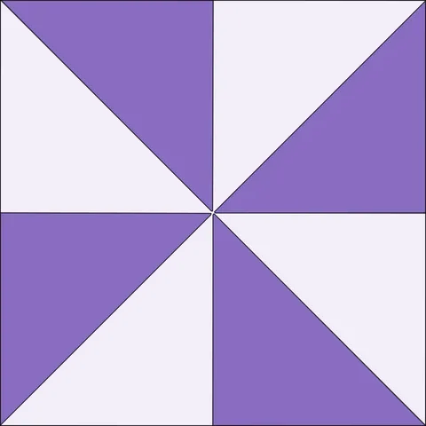 Pinwheel Quilt Block · Lavender Field