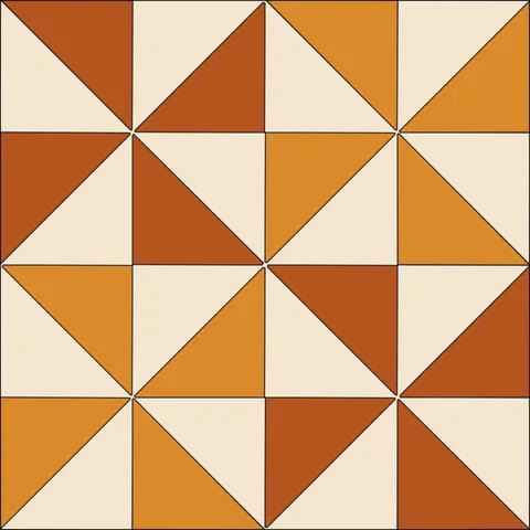 Four Pinwheels Quilt · Autumn Spice