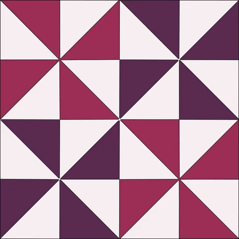 Four Pinwheels Quilt · Berry Garden