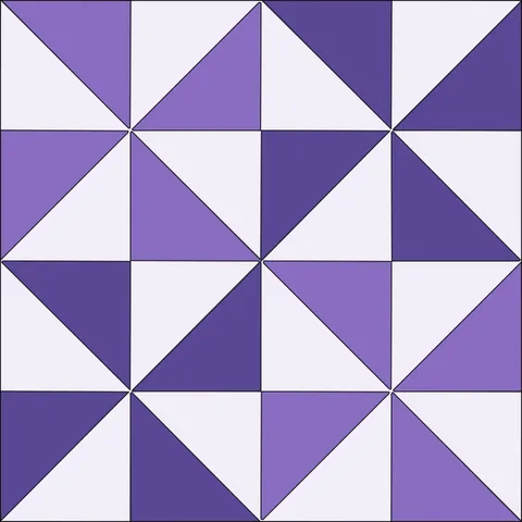 Four Pinwheels Quilt · Lavender Field