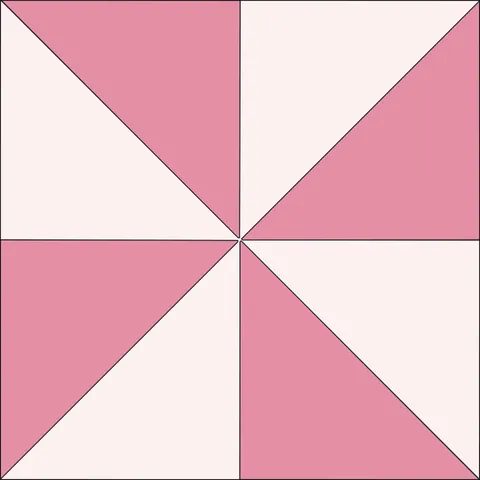 Pinwheel Quilt Block · Spring Blossom