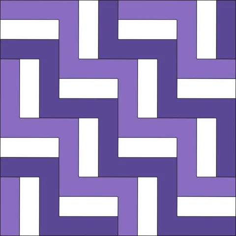 Rail Fence Quilt · Lavender Field