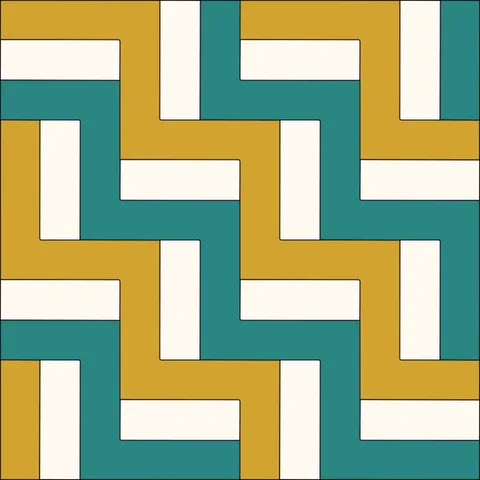 Rail Fence Quilt · Retro Mustard
