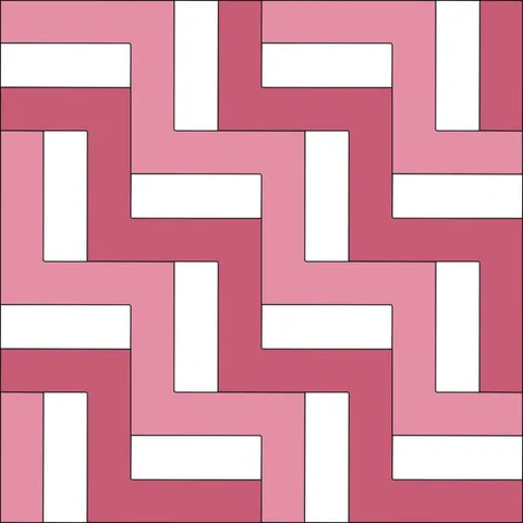 Rail Fence Quilt · Spring Blossom