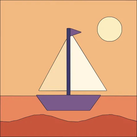 Sailing Boat · Sunset Glow