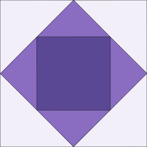 Sawtooth Star Quilt Block · Lavender Field