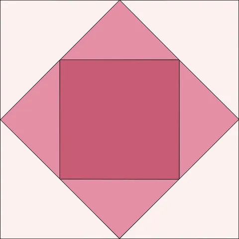 Sawtooth Star Quilt Block · Spring Blossom