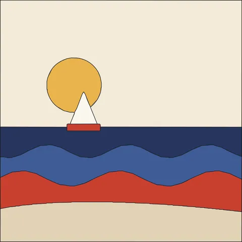 Seaside View · Indigo & Vermilion 2