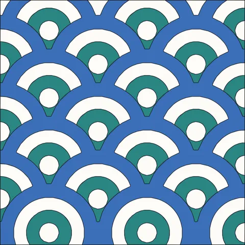 Seigaiha Wave Pattern · Ocean Breeze