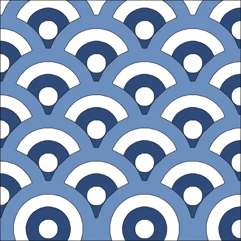 Seigaiha Wave Pattern · Winter Frost
