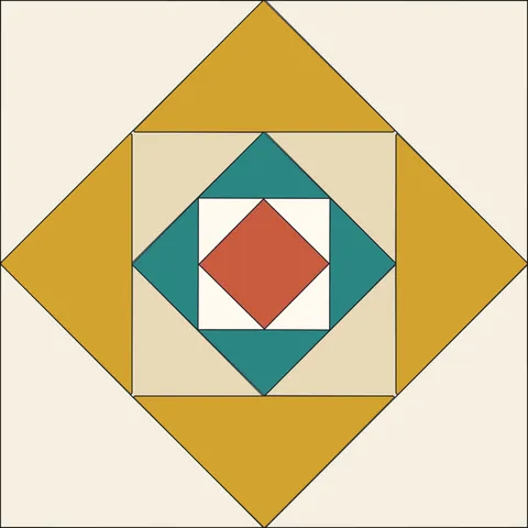 Square in a Square · Retro Mustard