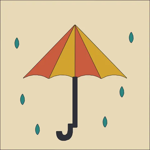 Rainy Day Umbrella · Retro Mustard
